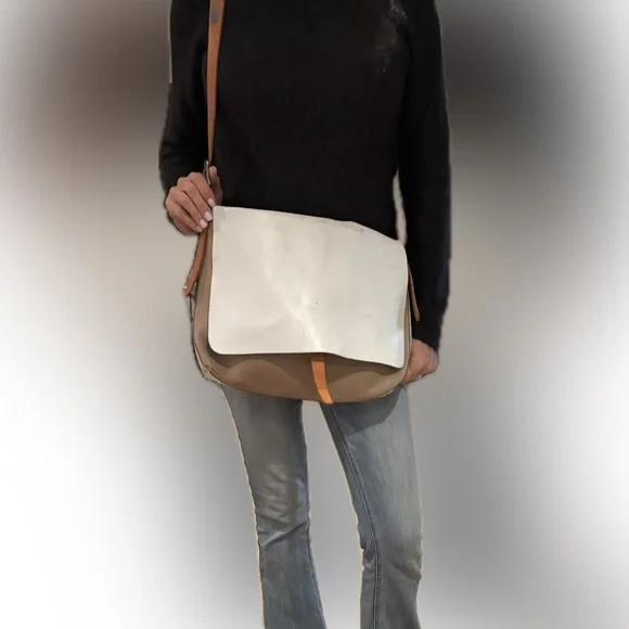 ✨MASSIMO PALOMBA Crossbody Satchel Messenger Bag in Suede & Distressed Leather
